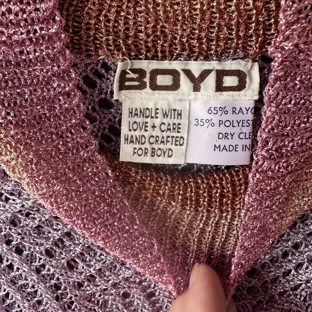 Vintage Purple and Pink Knit Top - Picture 6 of 6